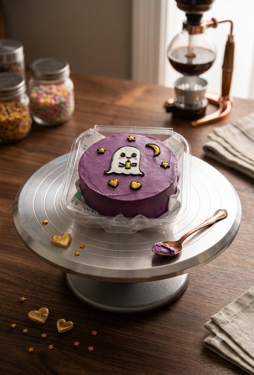 Bento cake with Ghost figure on top